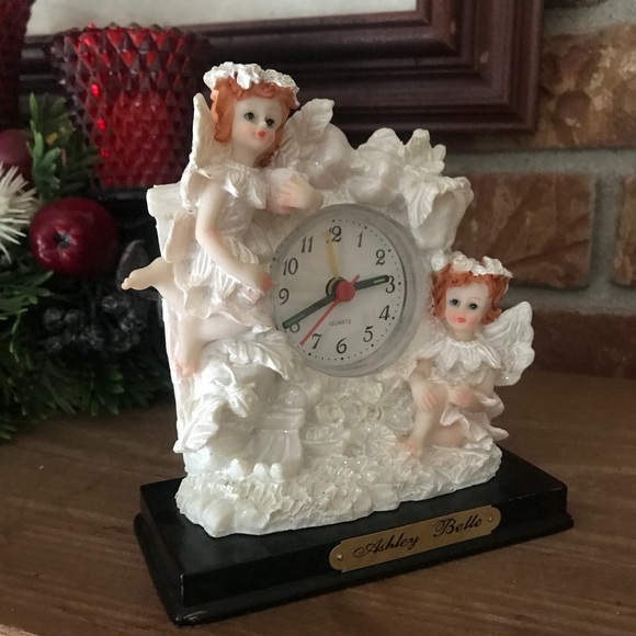 Rare Ashley Belle Cherub Angel Porcelain Clock - Picture 2 of 7